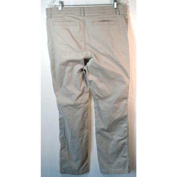 Lee Riders Women's Tan Mid Rise Straight Leg Stretch Waist Zip Pants Size 14 - Picture 4 of 9